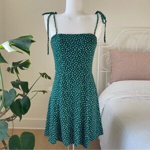 Reformation Bisque Dress Green Floral Size 0